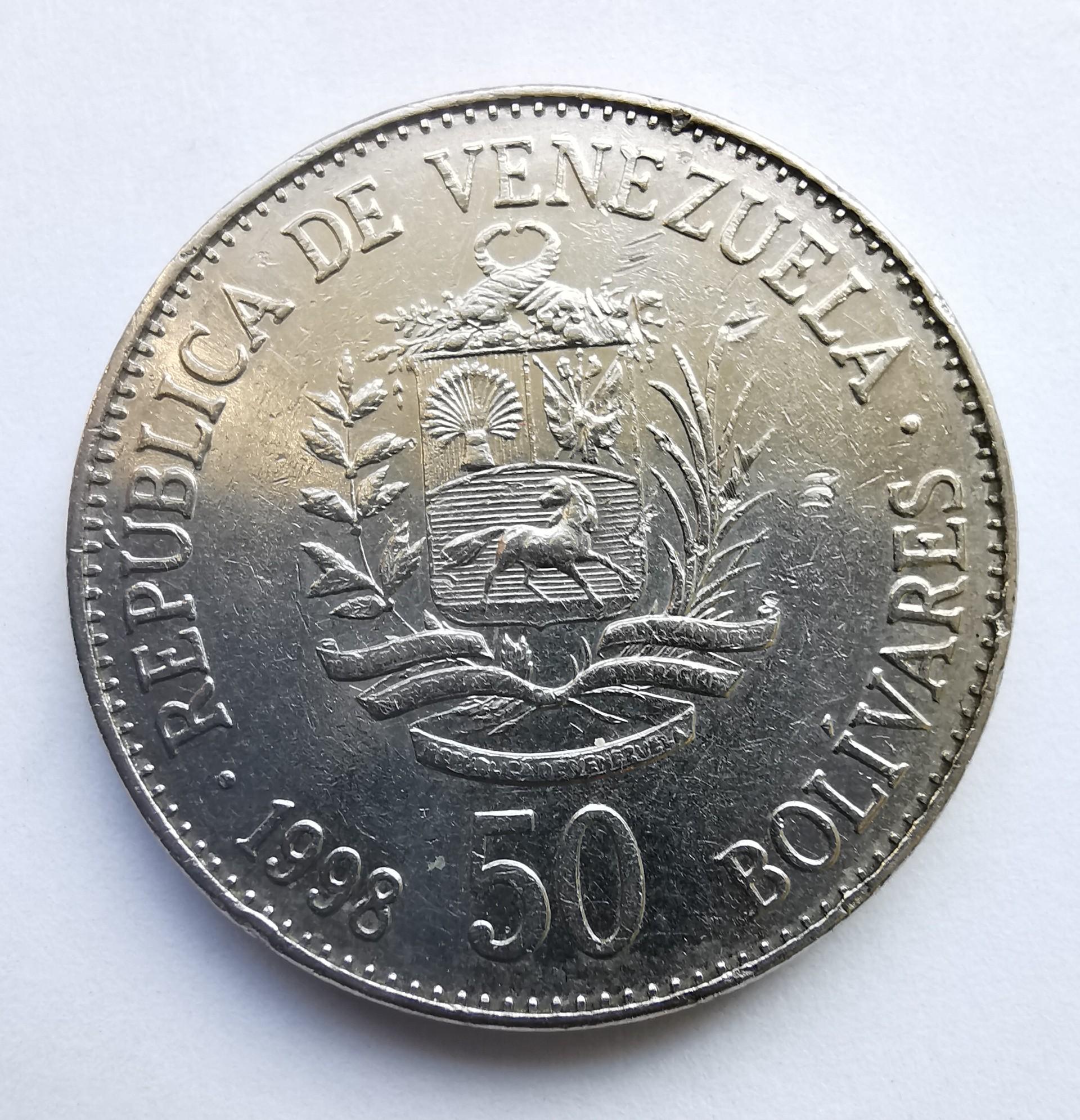 Venesuela 50 bolivarų 1998