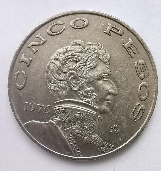 Meksika 5 pesos 1976