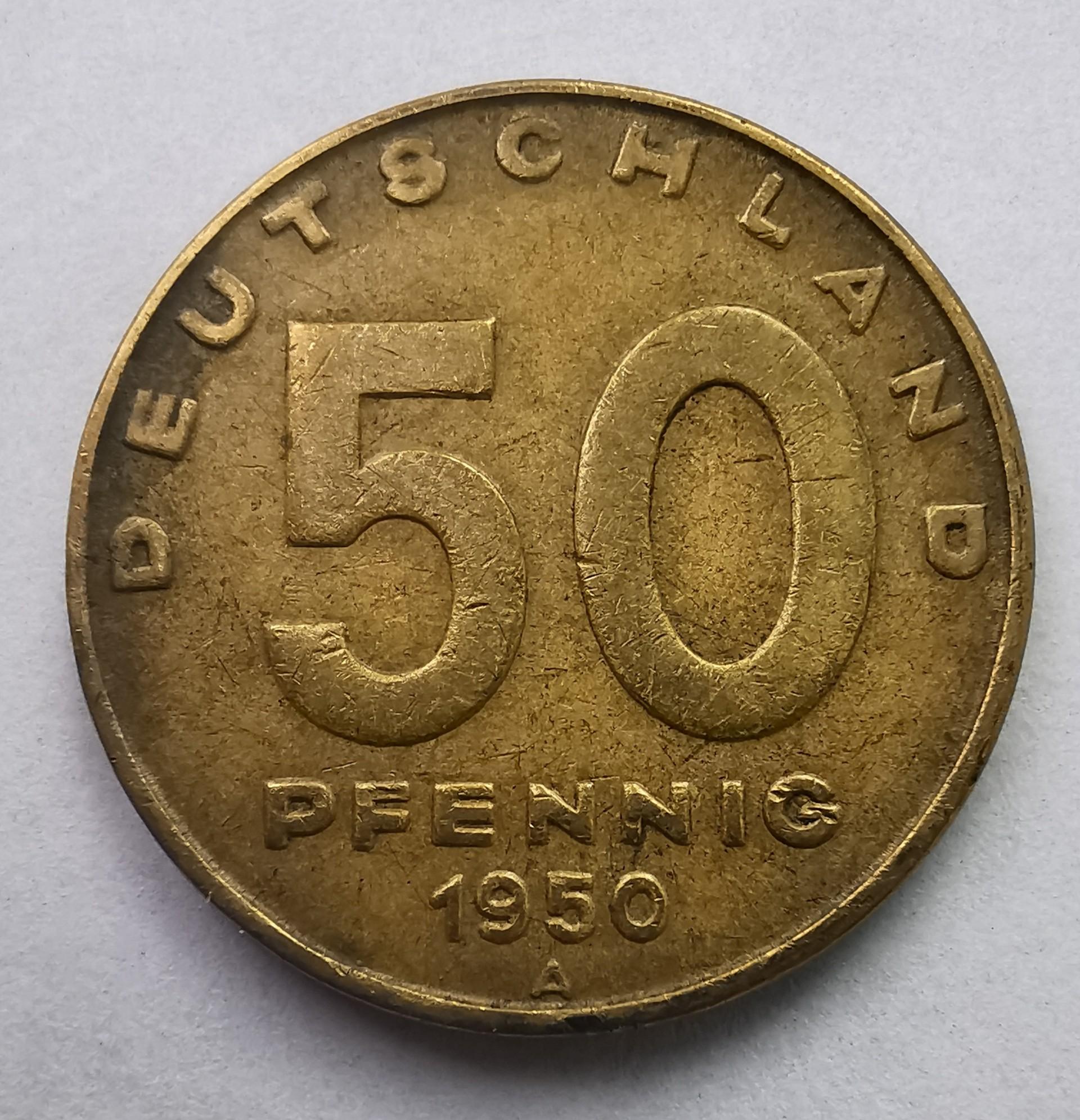 Vokietija 50 pf 1950 A