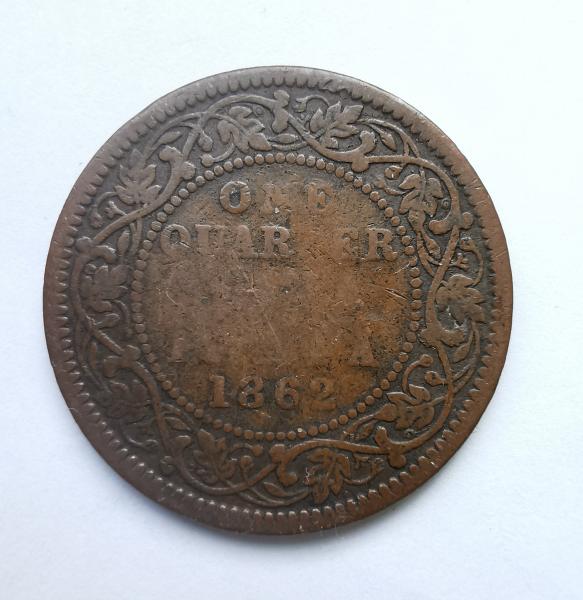 Indija 1/4 anna 1862