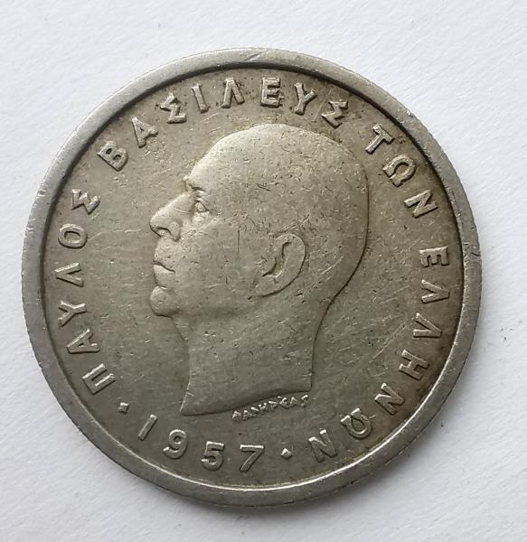 Graikija 2 drachmos 1957