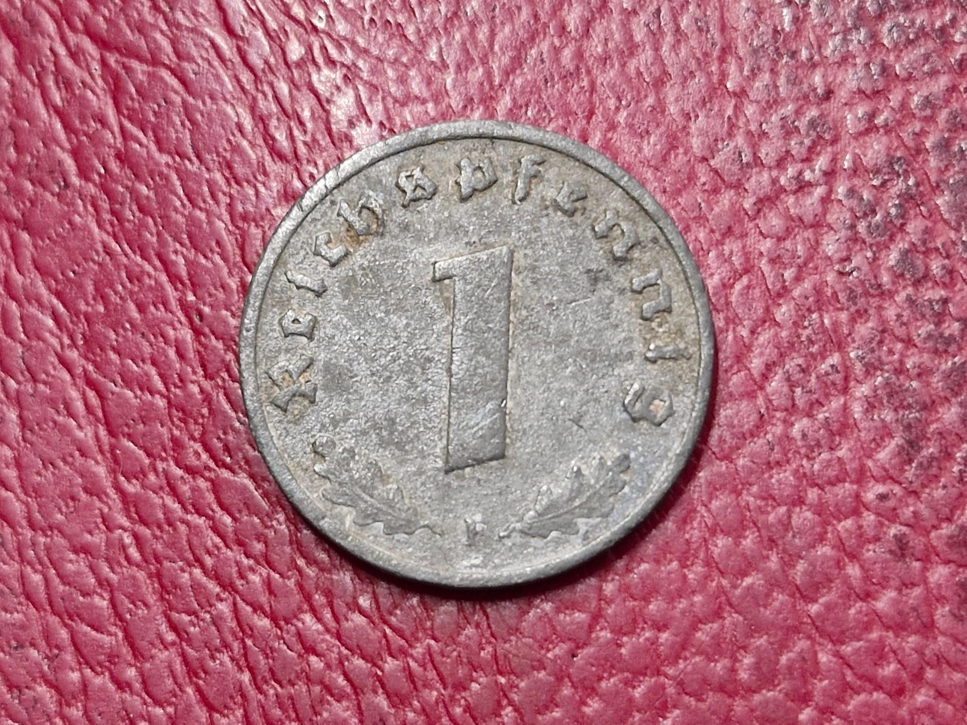 Trečiasis Reichas 1 reichspfenigas, 1944F KM# 97