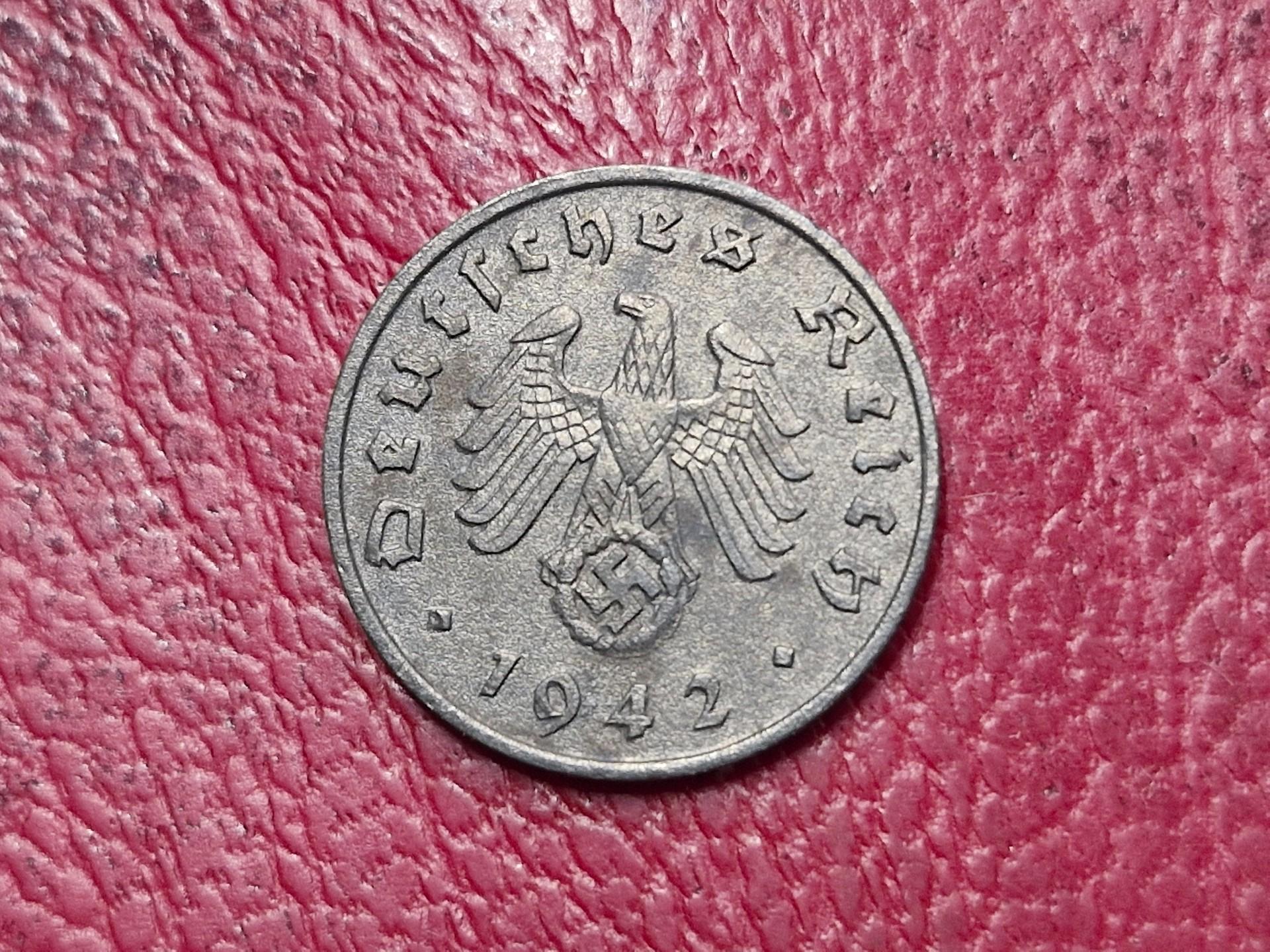 Trečiasis Reichas 1 reichspfenigas, 1942A GAVIA