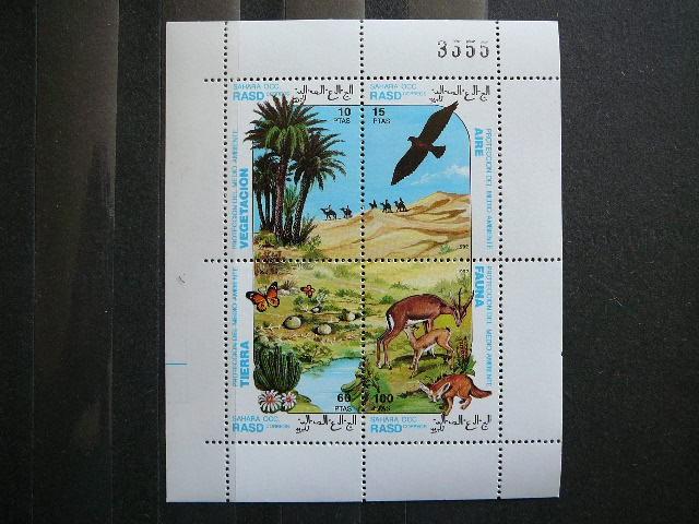 Sahara 1992 Pauksciai Drugeliai Geles MNH #