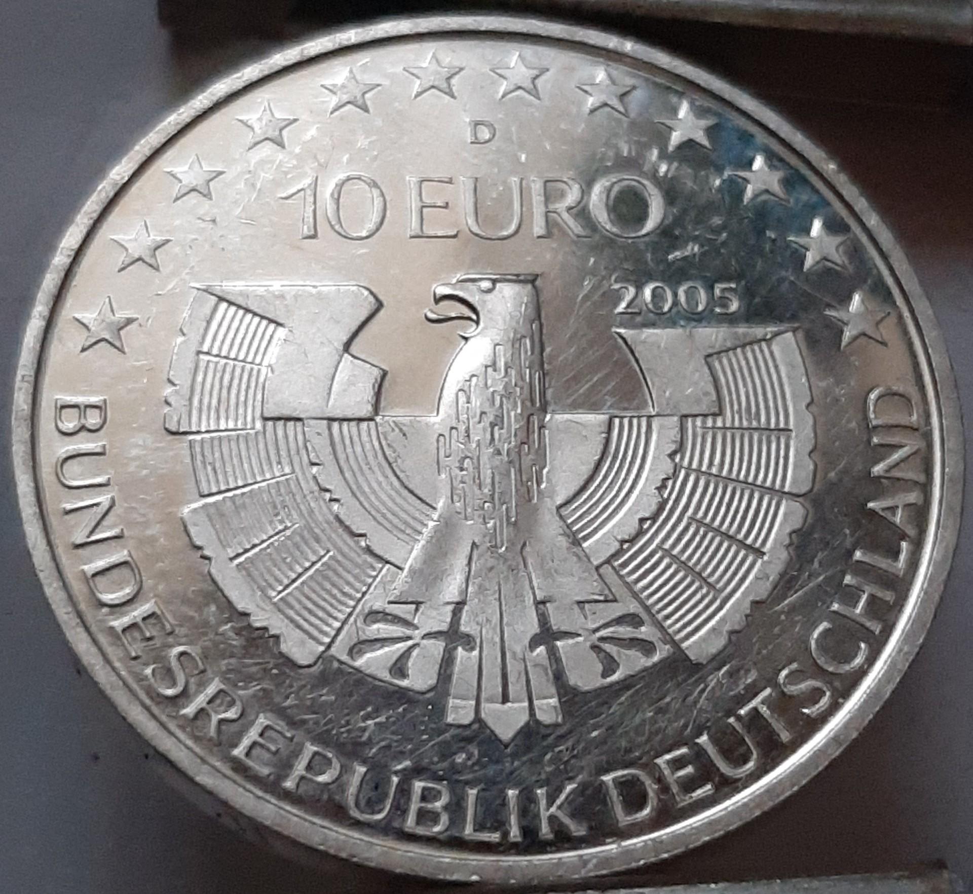 Vokietija 10 eurų 2005 kolekcinė KM#241 (7630)