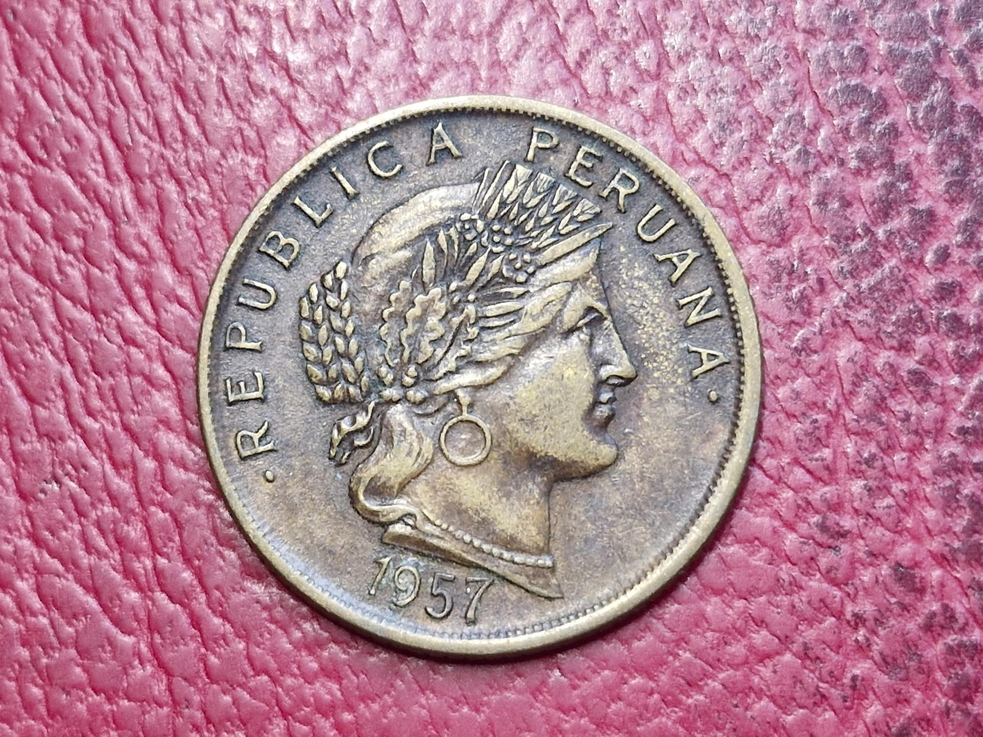 Peru 10 sentavų, 1957 KM# 224