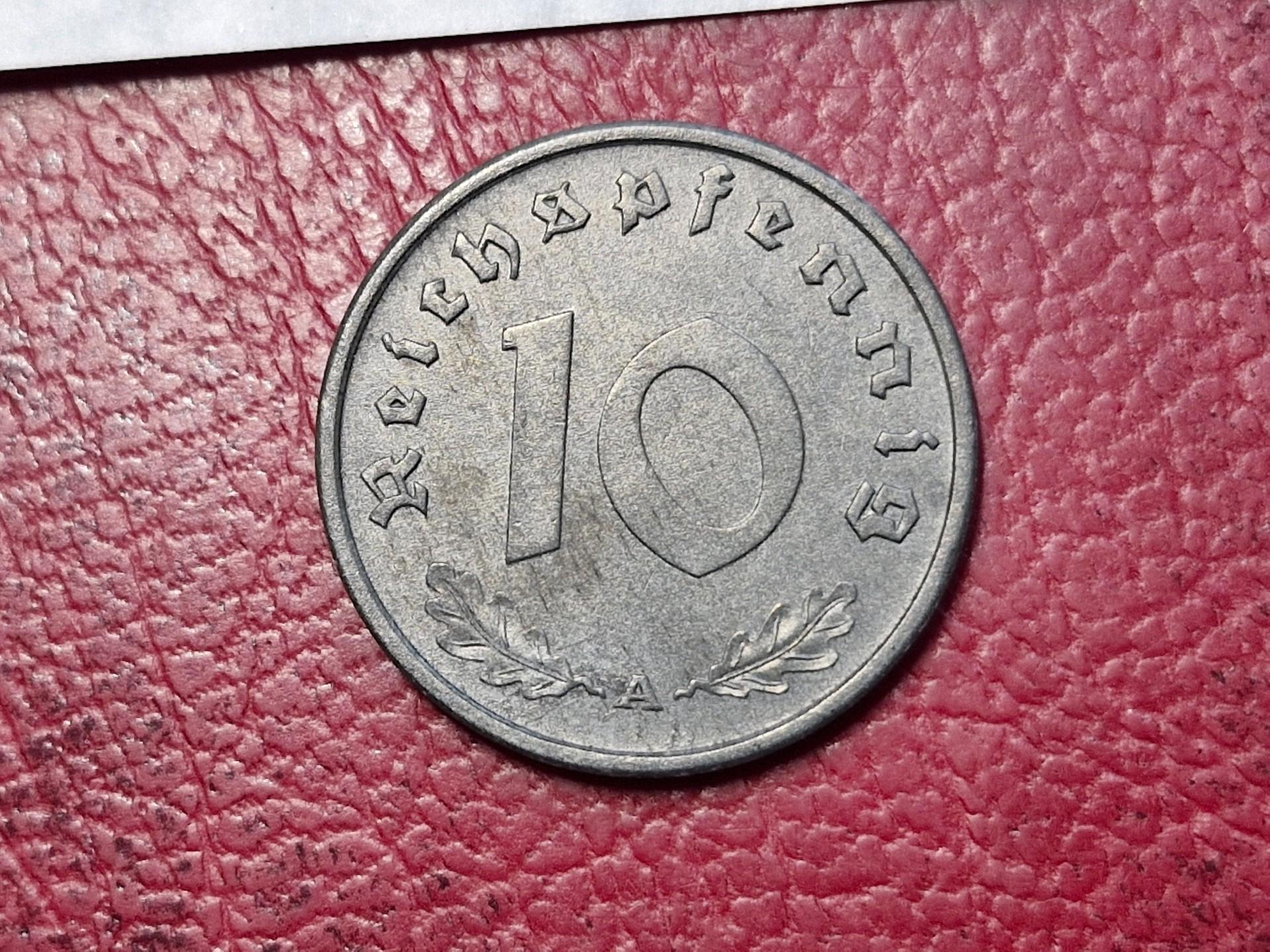 Trečiasis Reichas 10 reichspfenigų, 1941A KM# 101