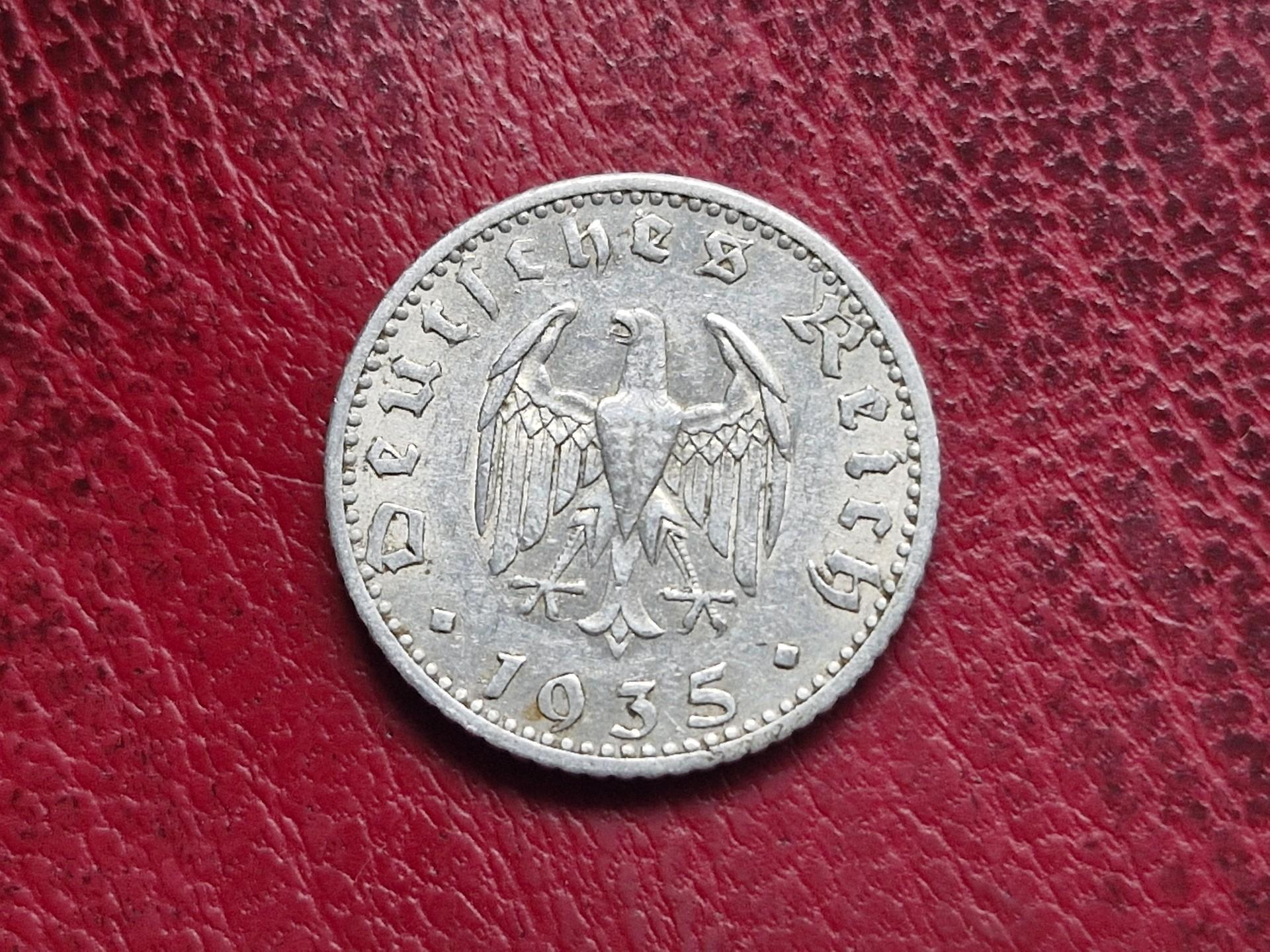 Trečiasis Reichas 50 reichspfenigų, 1935A