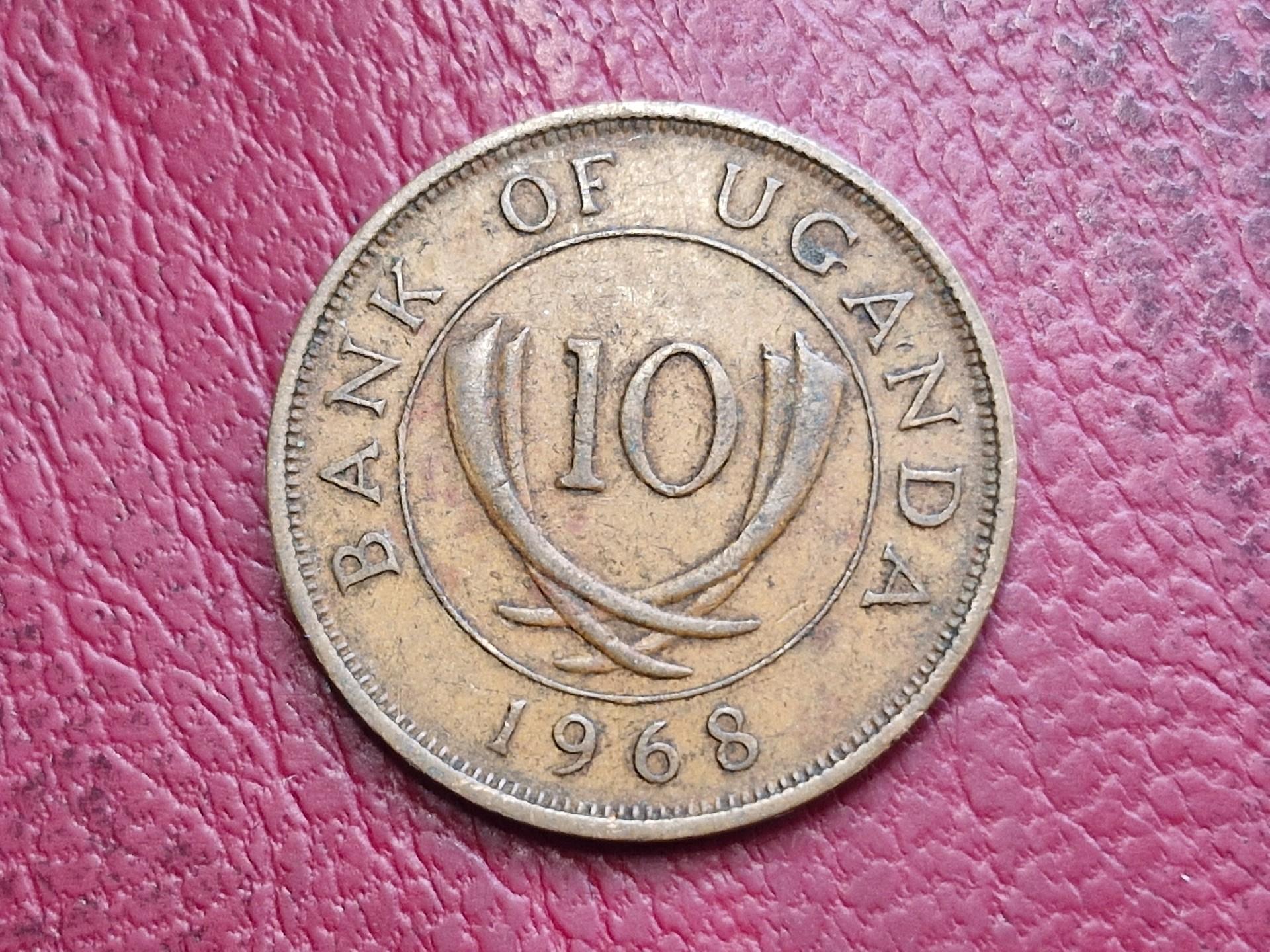 Uganda 10 centų, 1968 KM# 2