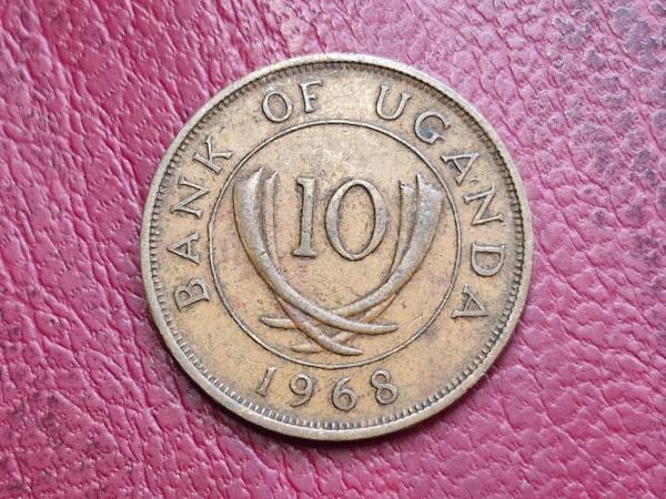 Uganda 10 centų, 1968 KM# 2