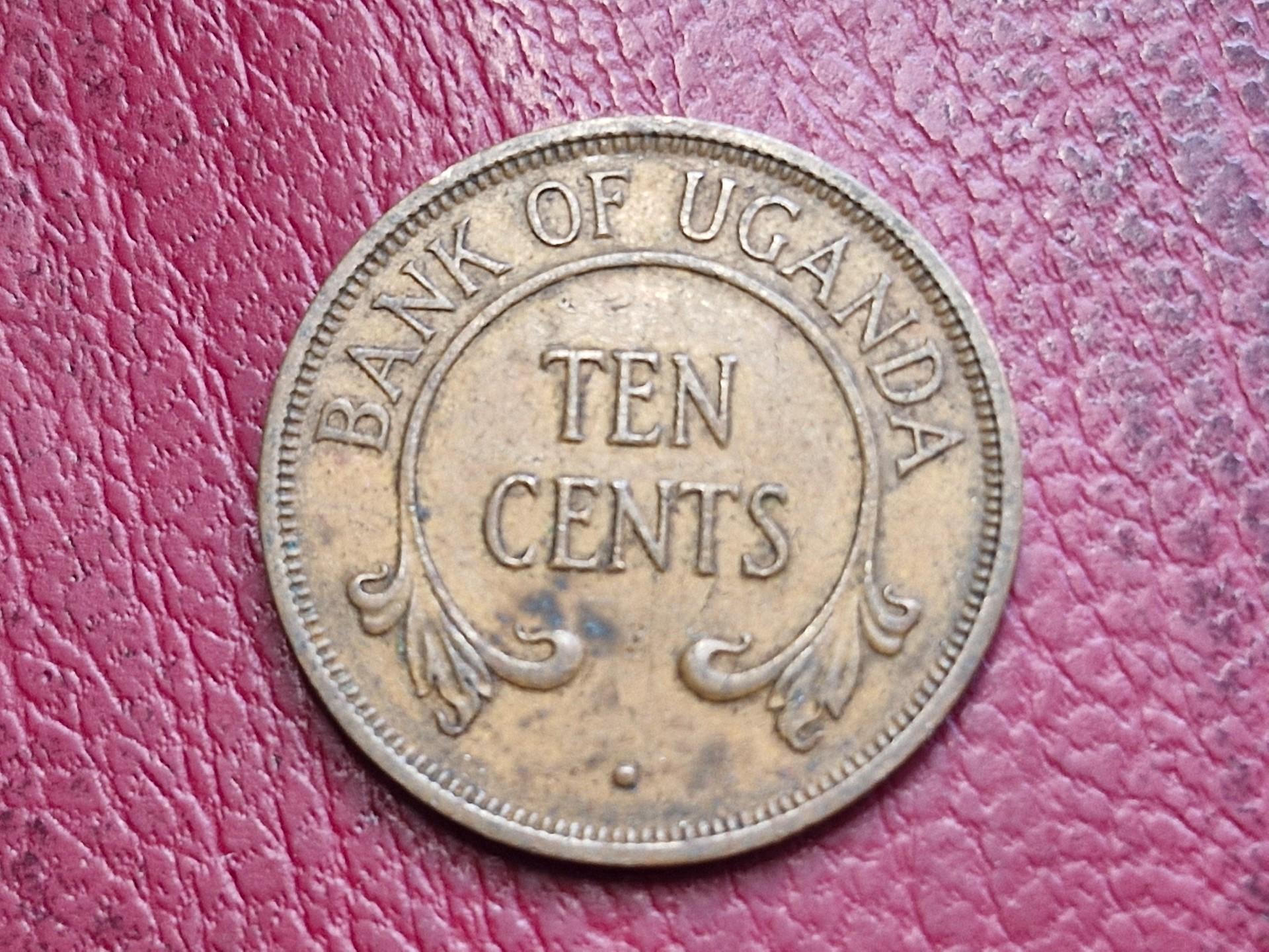 Uganda 10 centų, 1968 KM# 2