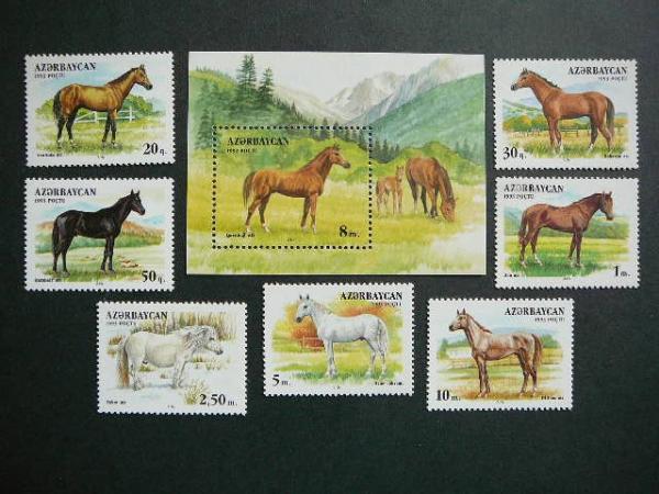 Azerbaidzanas 1993 Arkliai MNH #