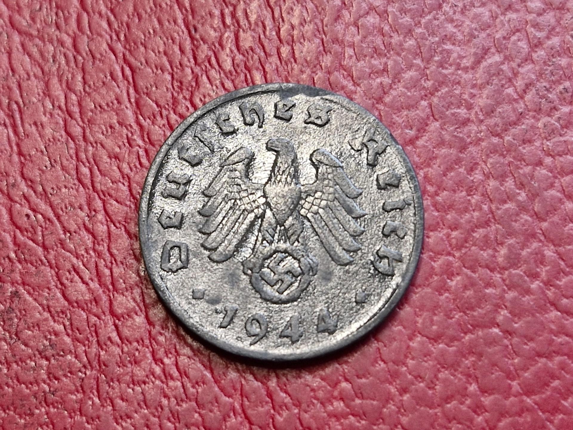 Trečiasis Reichas 1 reichspfenigas, 1944D KM# 97