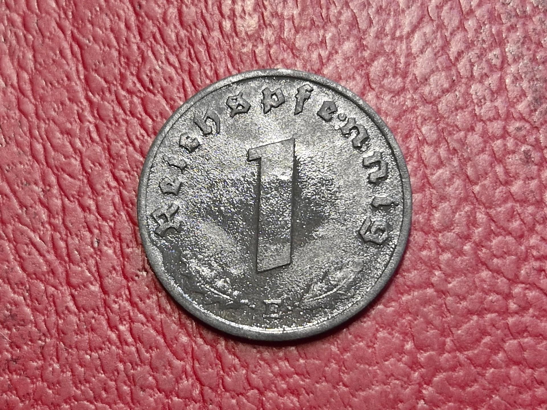 Trečiasis Reichas 1 reichspfenigas, 1944E KM# 97