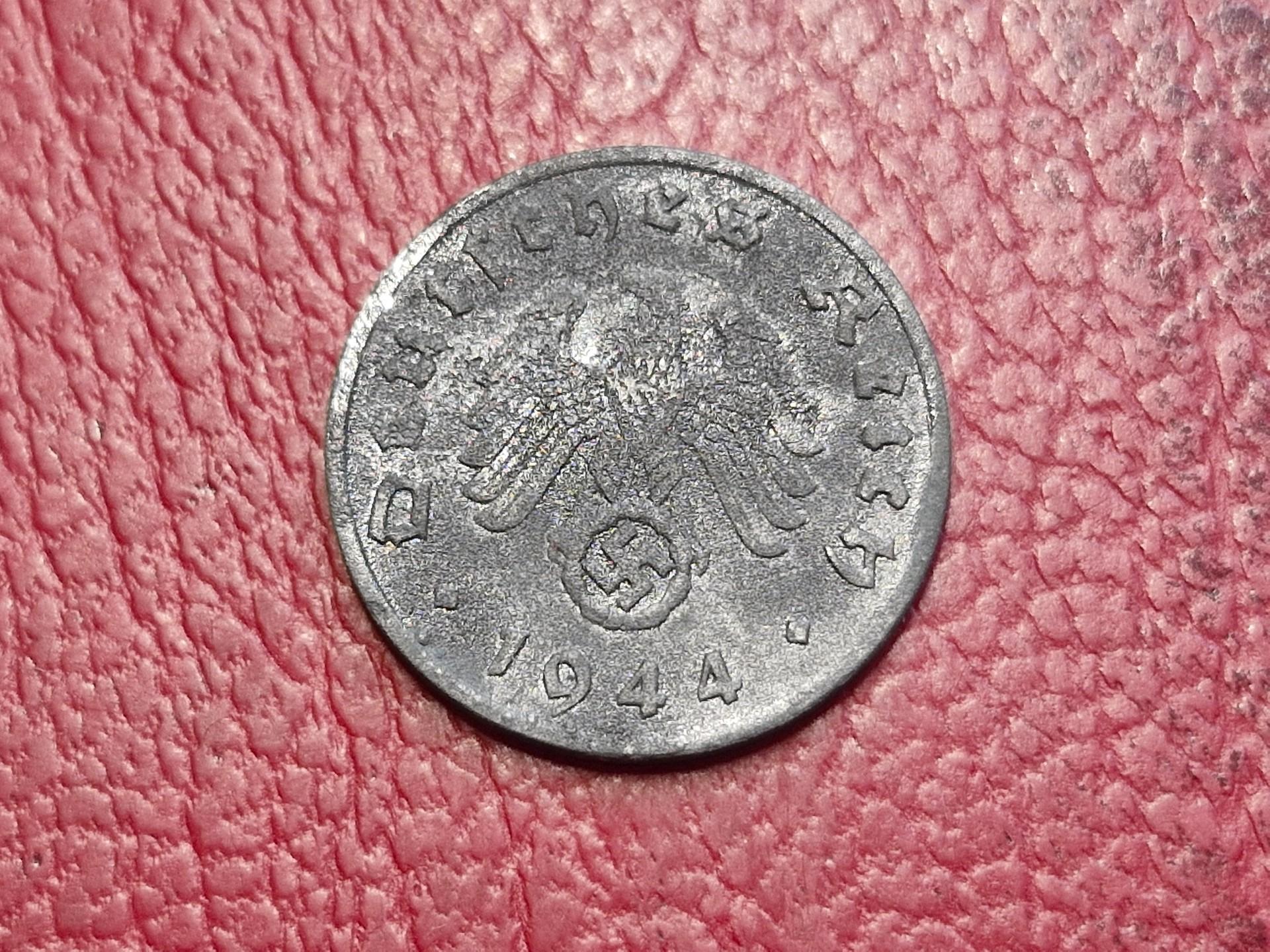 Trečiasis Reichas 1 reichspfenigas, 1944E KM# 97