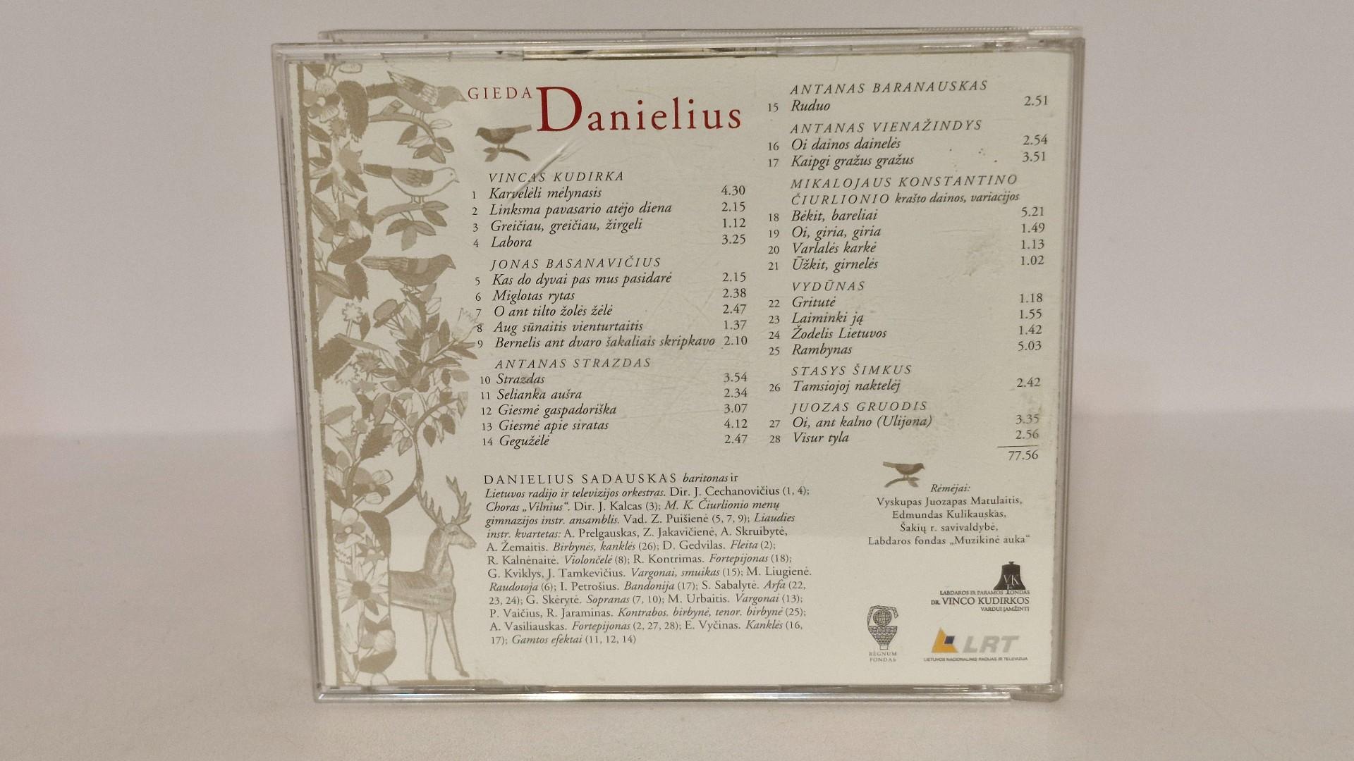 Audio CD Danielius Sadauskas – Gieda Danielius