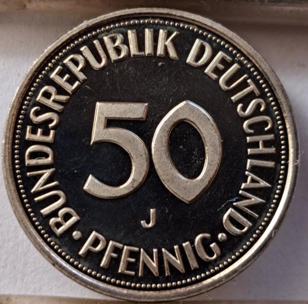 Vokietija 50 pfenigų J 2000 Proof UNC KM#109 (7783)