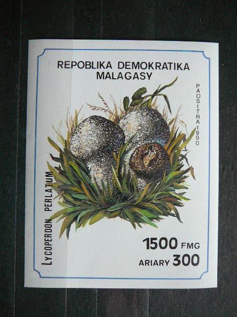 Madagaskaras 1990 Grybai blokas svarus