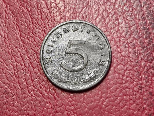 Trečiasis Reichas 5 reichspfenigai, 1943A KM# 100