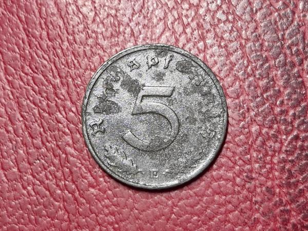 Trečiasis Reichas 5 reichspfenigai, 1944E KM# 100