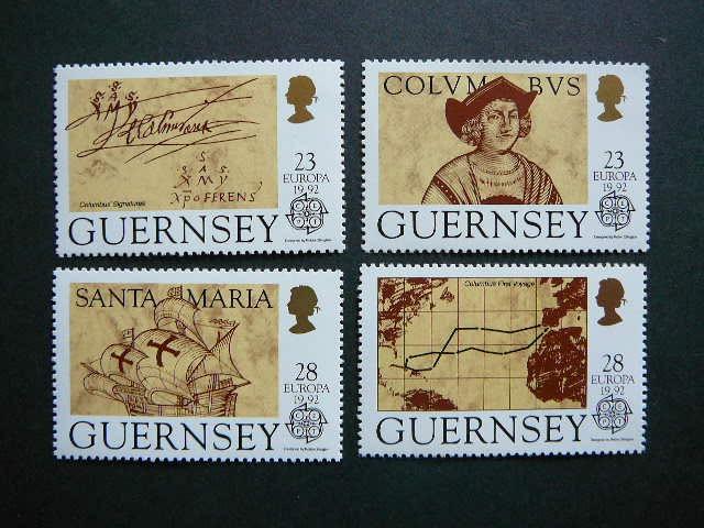 Guernsey 1992 Kolumbas Burlaiviai Europa MNH #