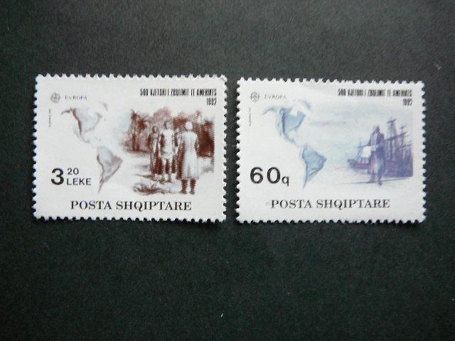 Albanija 1992 Kolumbas Burlaiviai Europa MNH