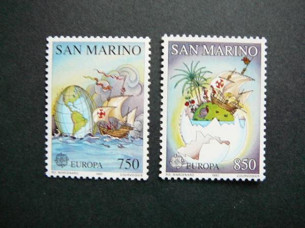 San Marinas 1992 Kolumbas Burlaiviai Europa svarus