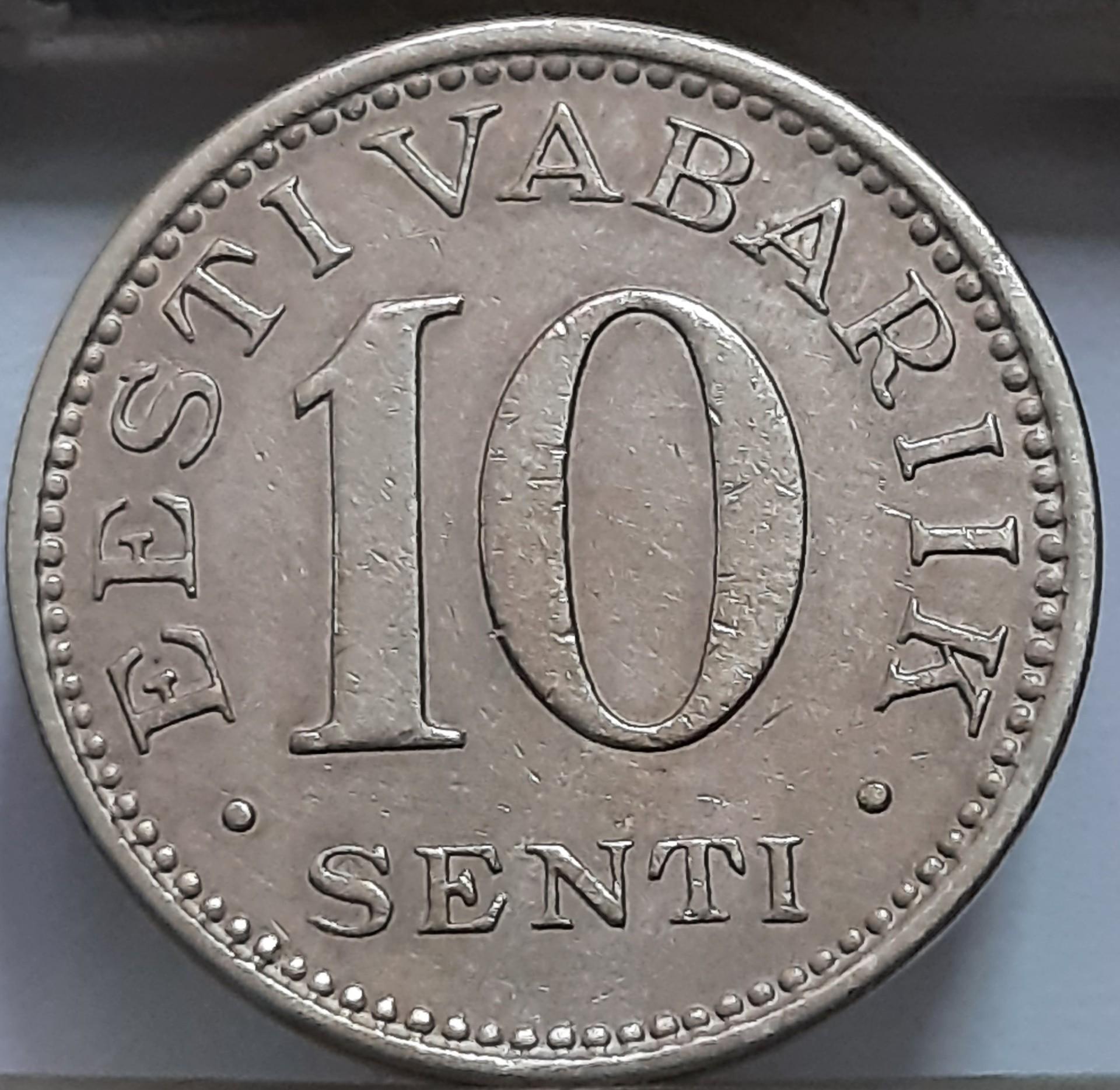 Estija 10 sentų 1931 KM#12 (7816)