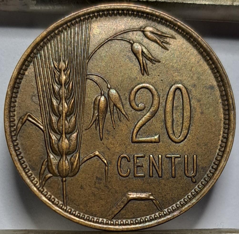 Lietuva 20 centų 1925 KM#74 (7814)