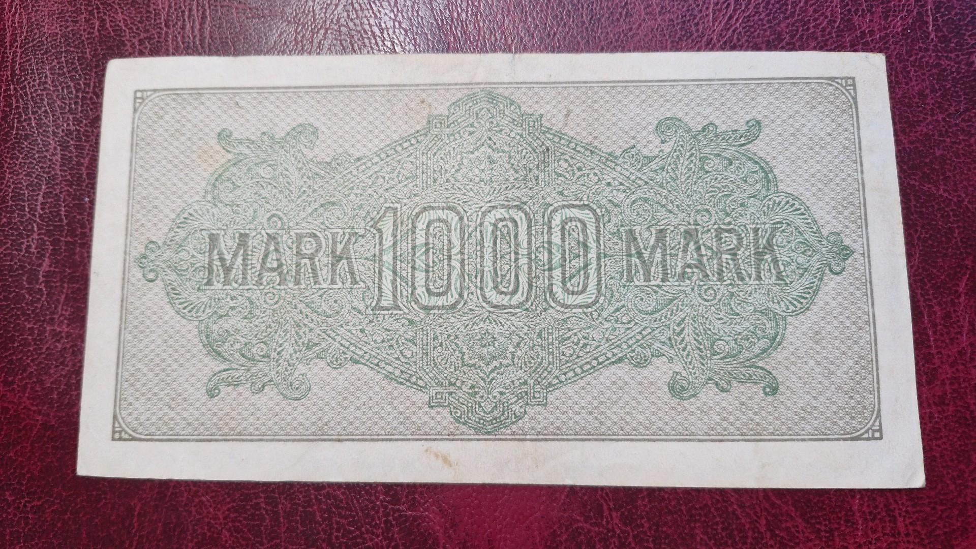 1,000 Mark 1922.09.15 Vokietija P-76e.1.RD