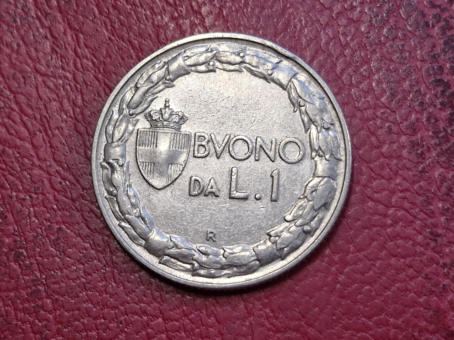 Italija 1 lira, 1923 KM# 62