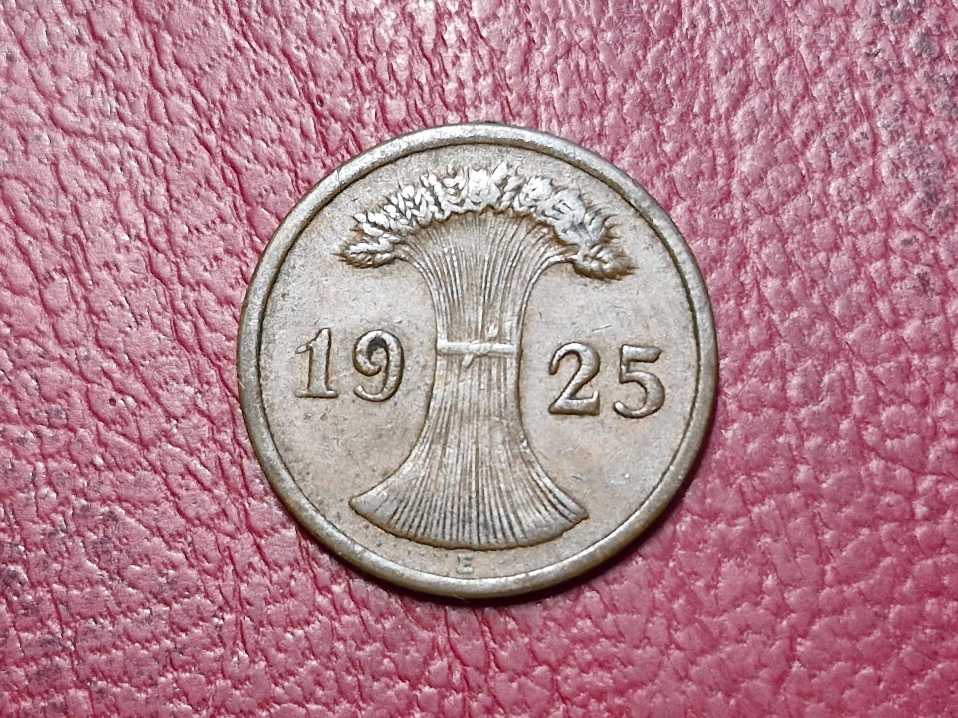 Vokietija 2 reichspfenigai, 1925E KM# 38