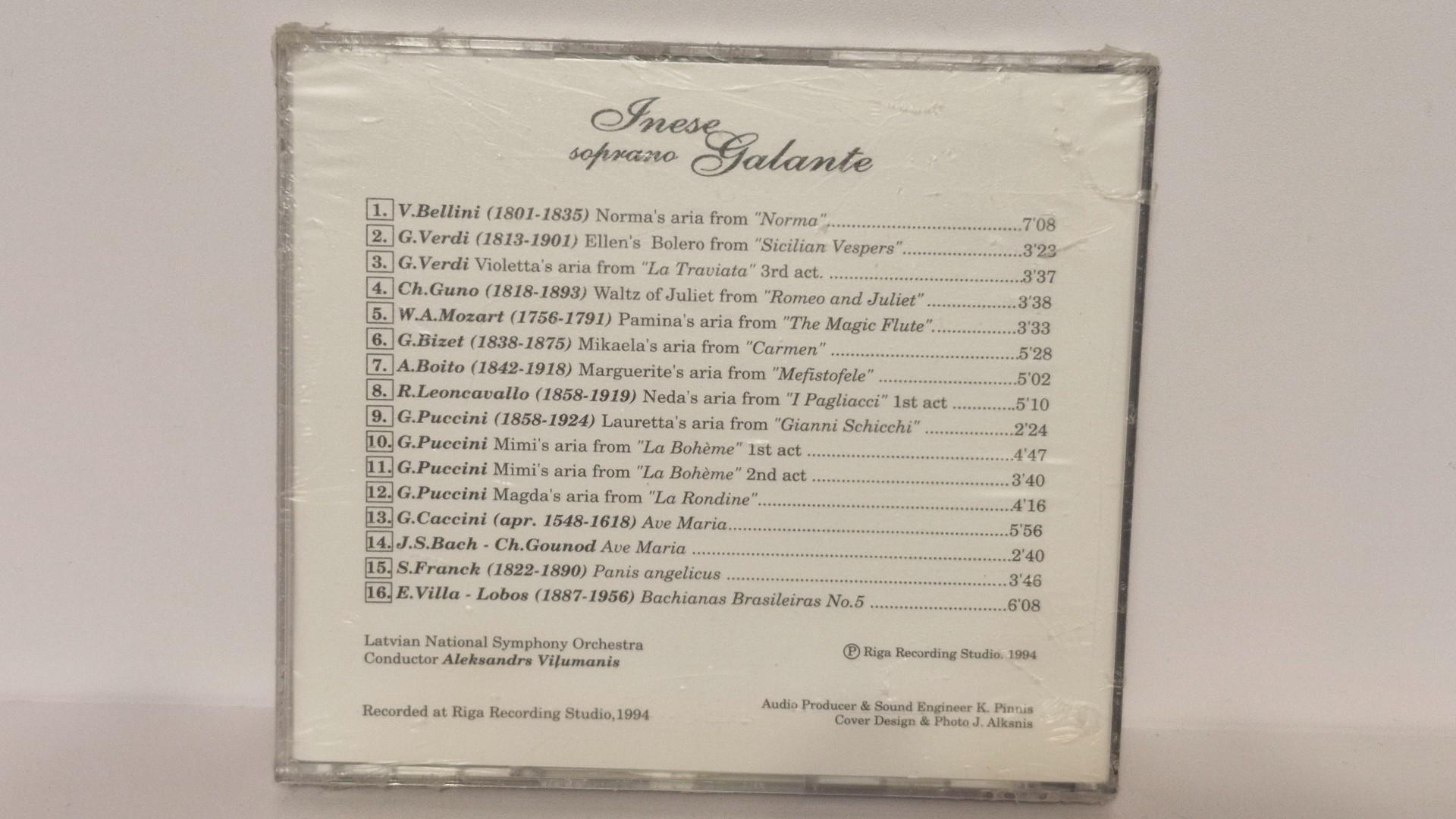 Originalus audio CD soprano Inese Galante