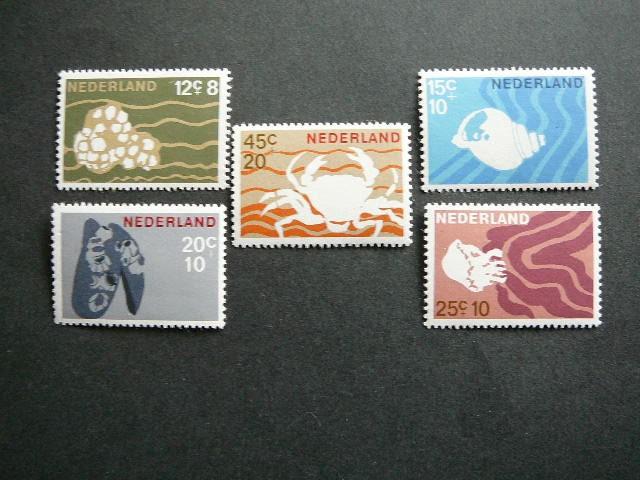 Nyderlandai  Krabai Kriaukles MNH