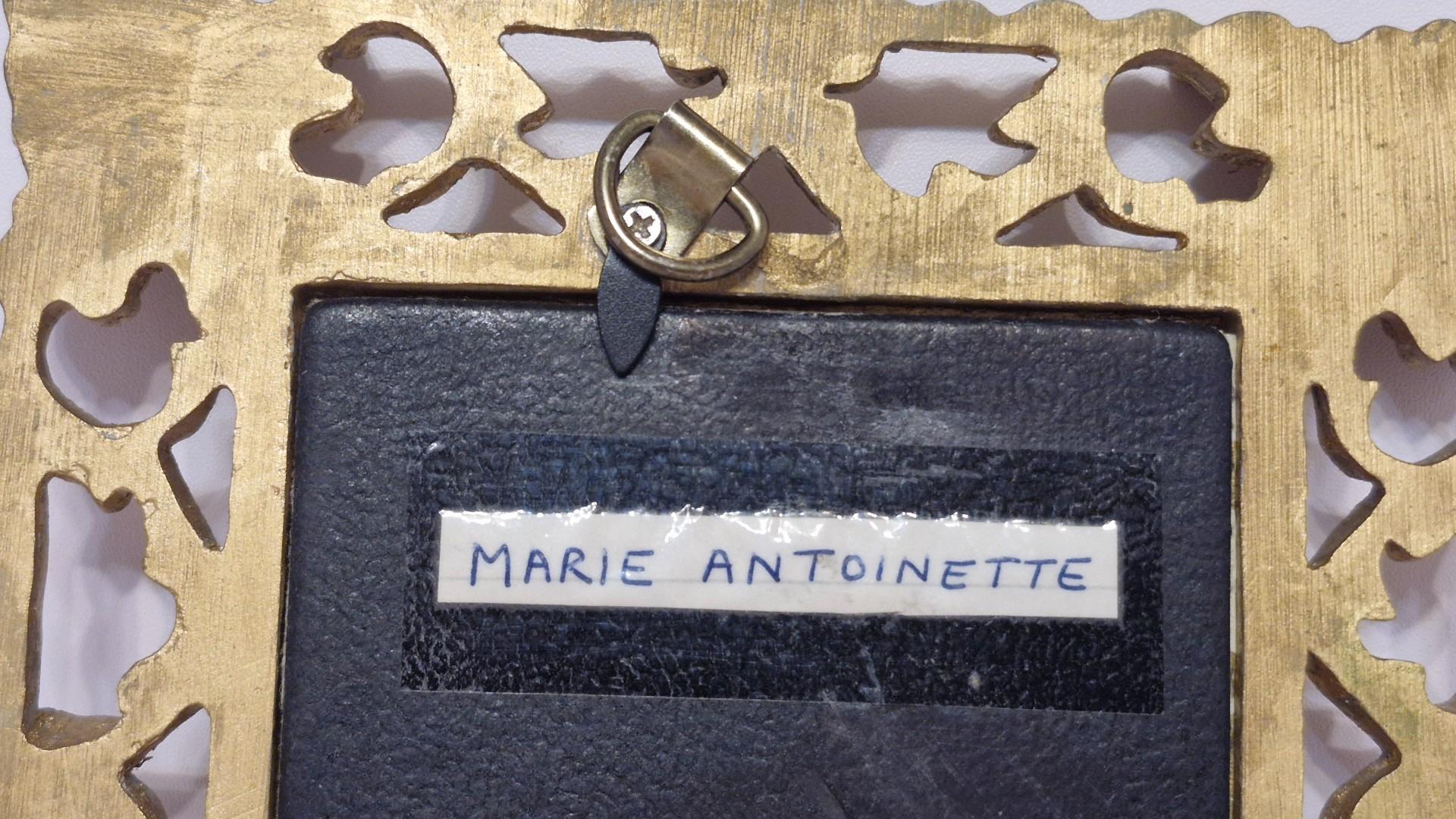 Marie Antoinette atvirutė senam rėmelyje