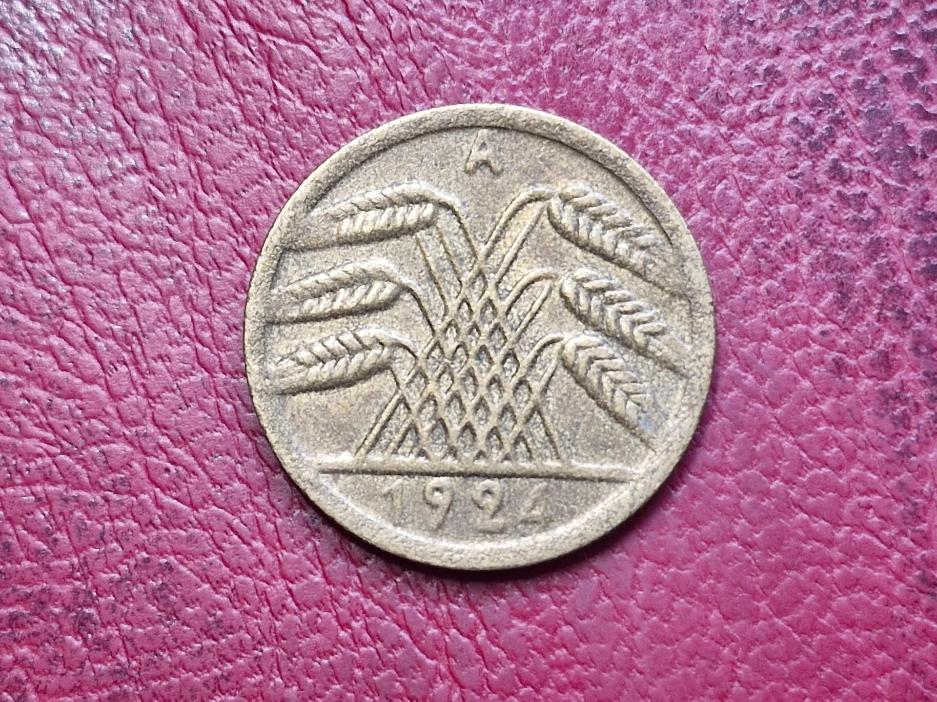 Vokietija 50 rentenpfenigų, 1924A KM# 34