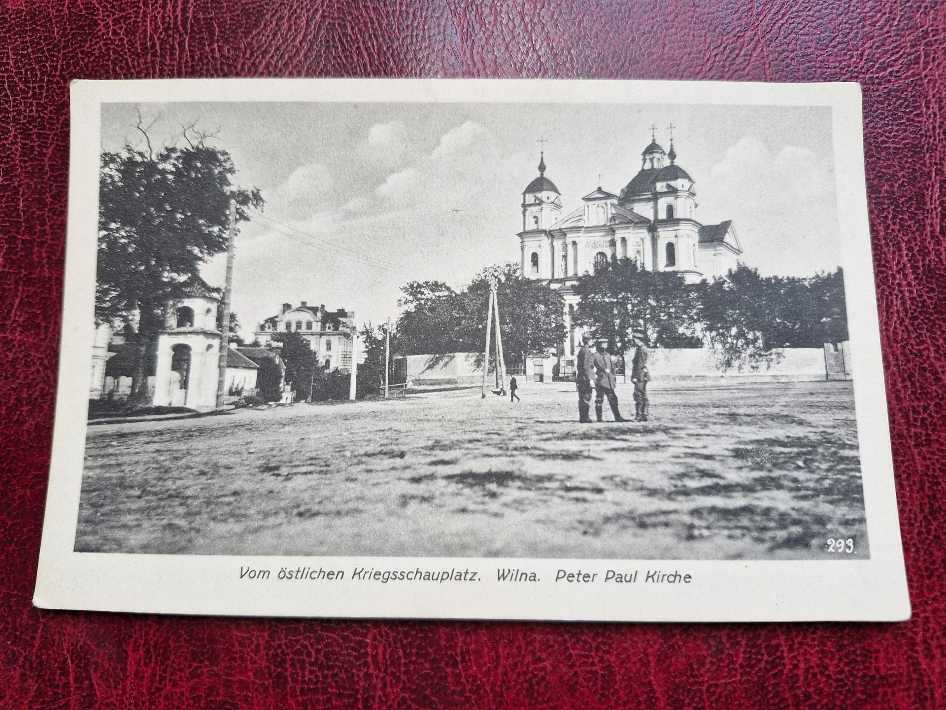 Sena foto - atvirlaiškis Vilnius. Prie bažnyčios