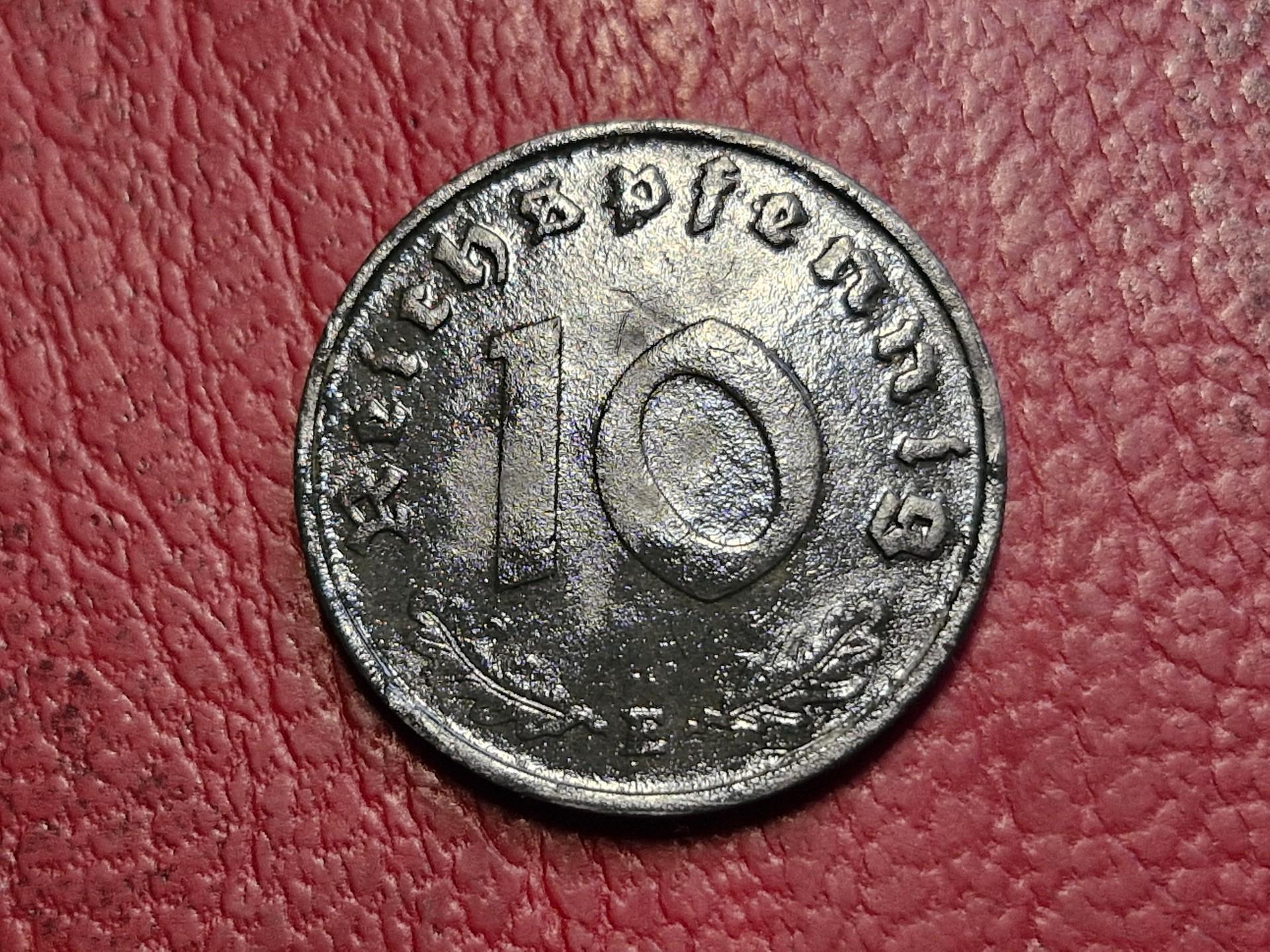 Trečiasis Reichas 10 reichspfenigų, 1940E KM# 101