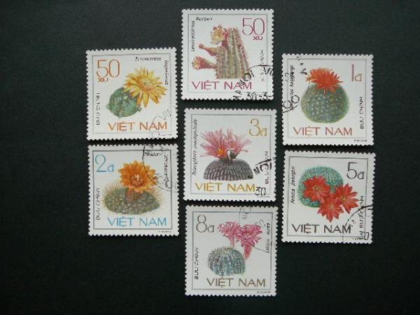 Vietnamas 1985 Geles Kaktusai antsp.