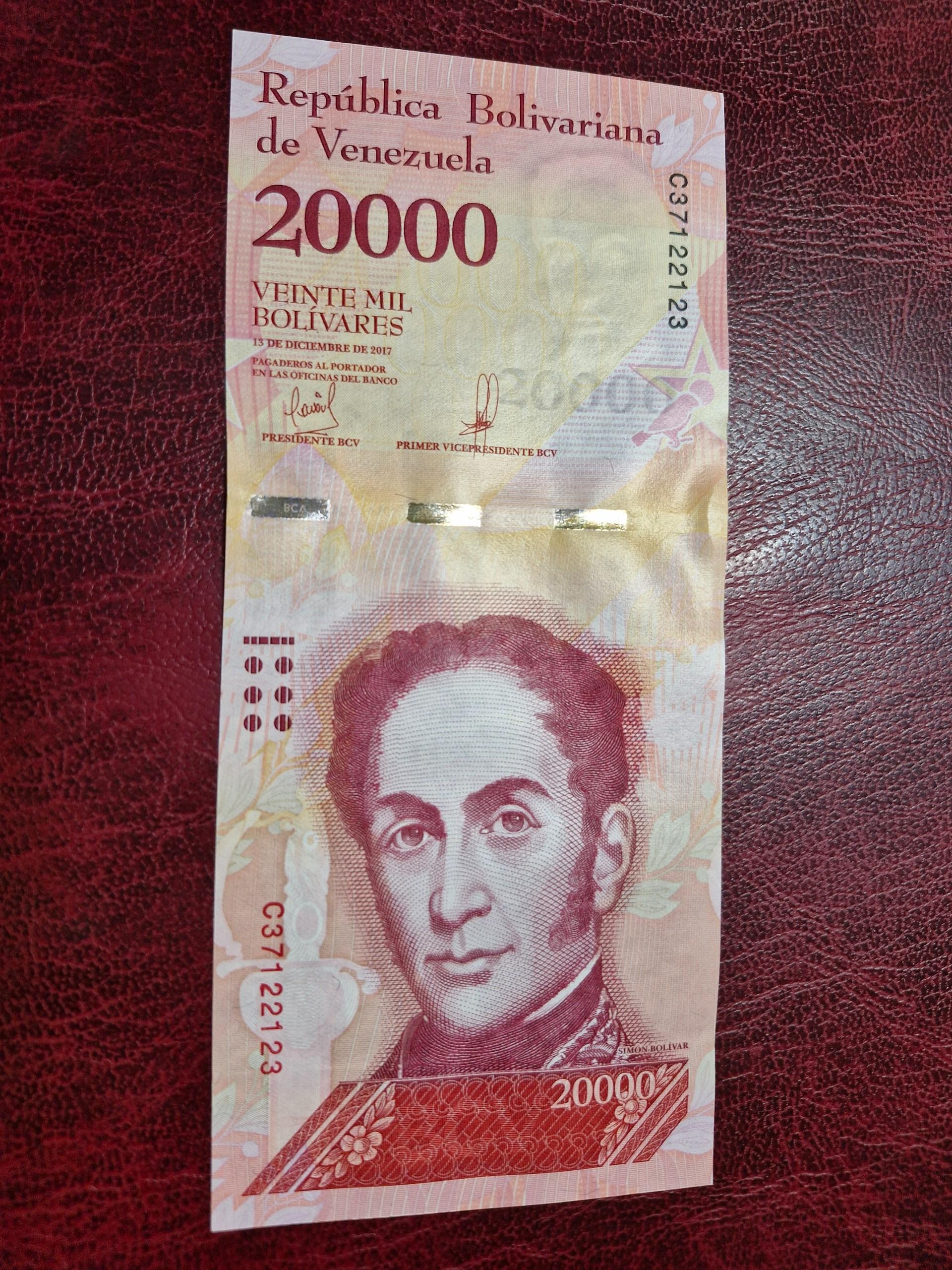 20,000 Bolívares 2017.12.13 Venesuela P-99c