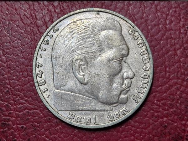 Trečiasis Reichas 2 reichsmarkės, 1938F AG GAVIA