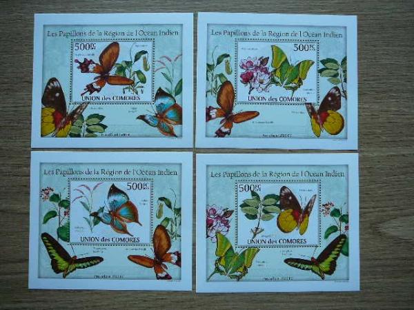 Komorai 2010 Drugeliai Geles MNH