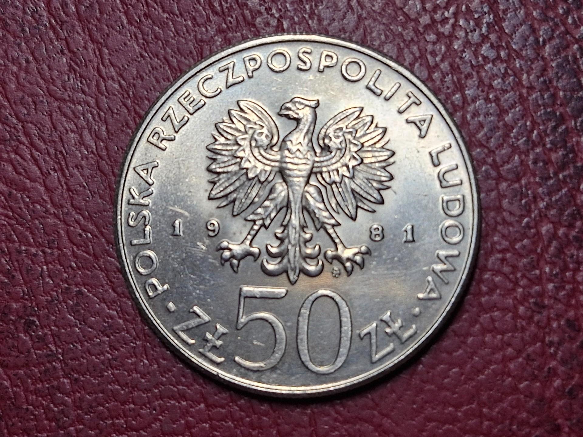 Lenkija 50 zlotų, 1981 Y# 128 Vladislovas I Herman