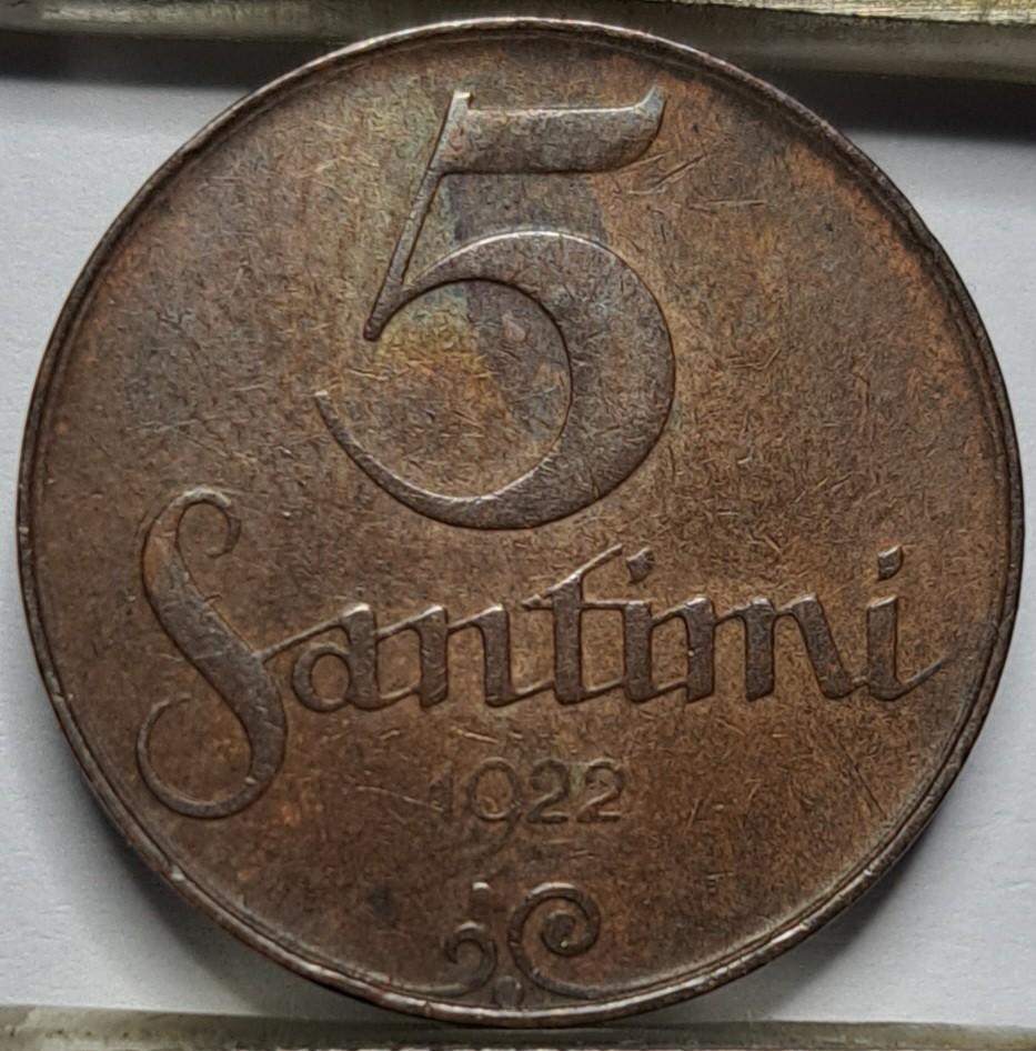 Latvija 5 santimai 1922 KM#3 (7828)