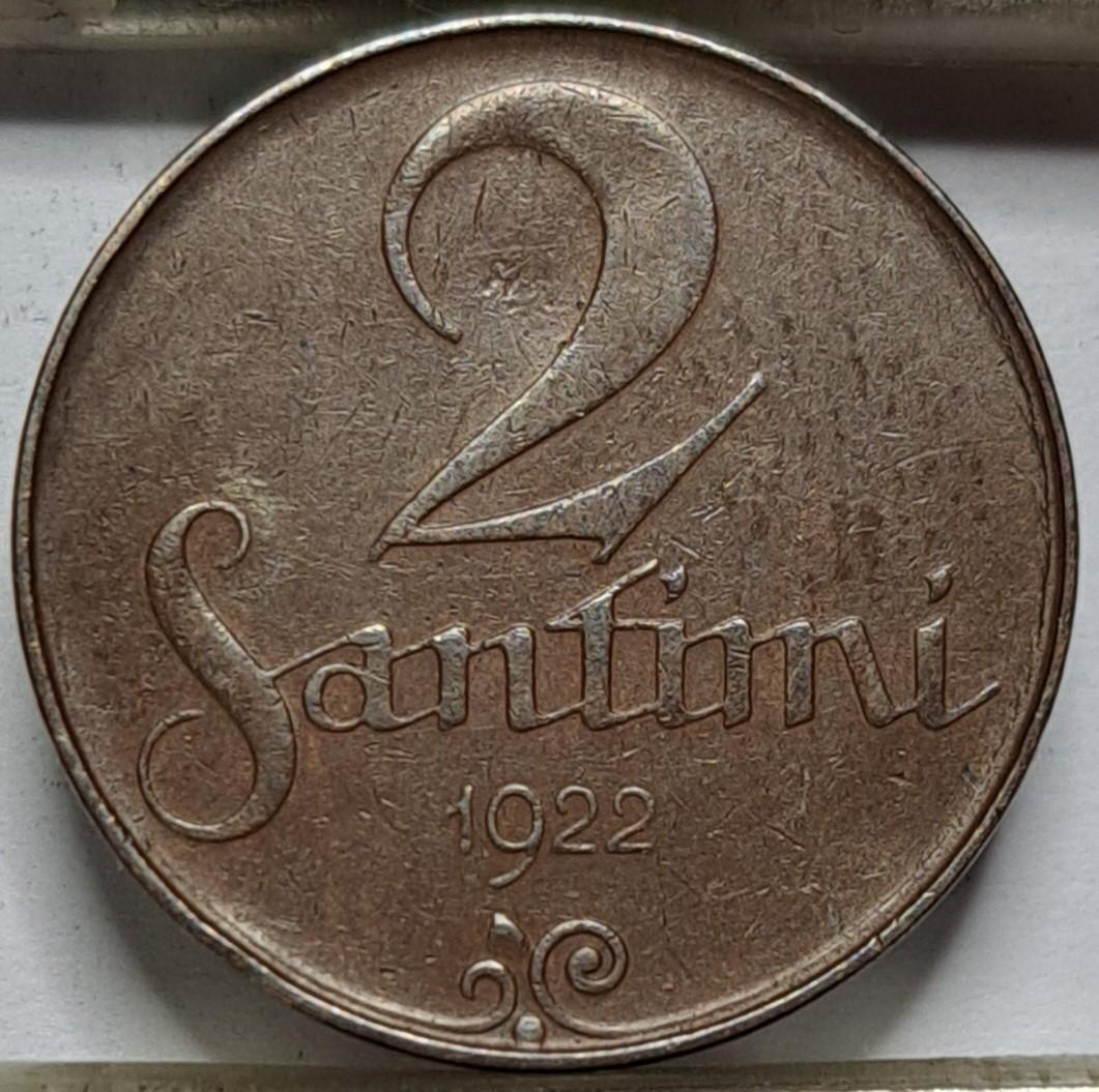 Latvija 2 santimai 1922 KM#2 (7824)