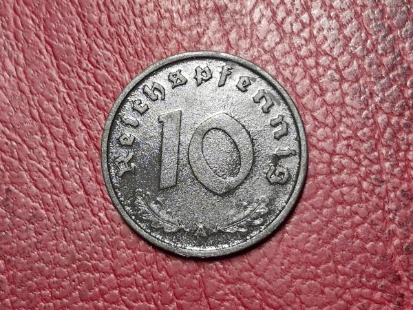 Trečiasis Reichas 10 reichspfenigų, 1941A KM# 101