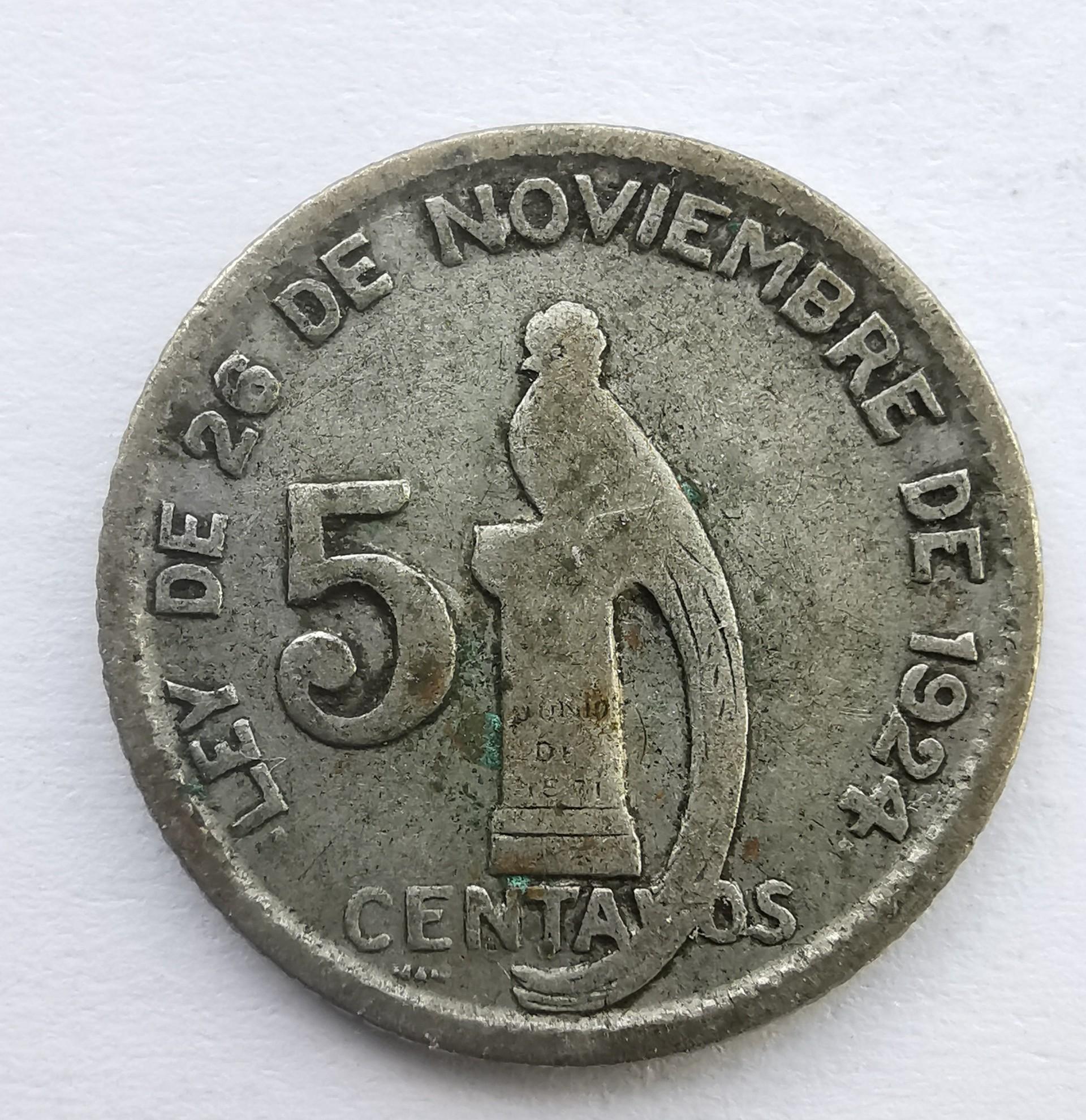 Gvatemala 5 c 1945 sidabras