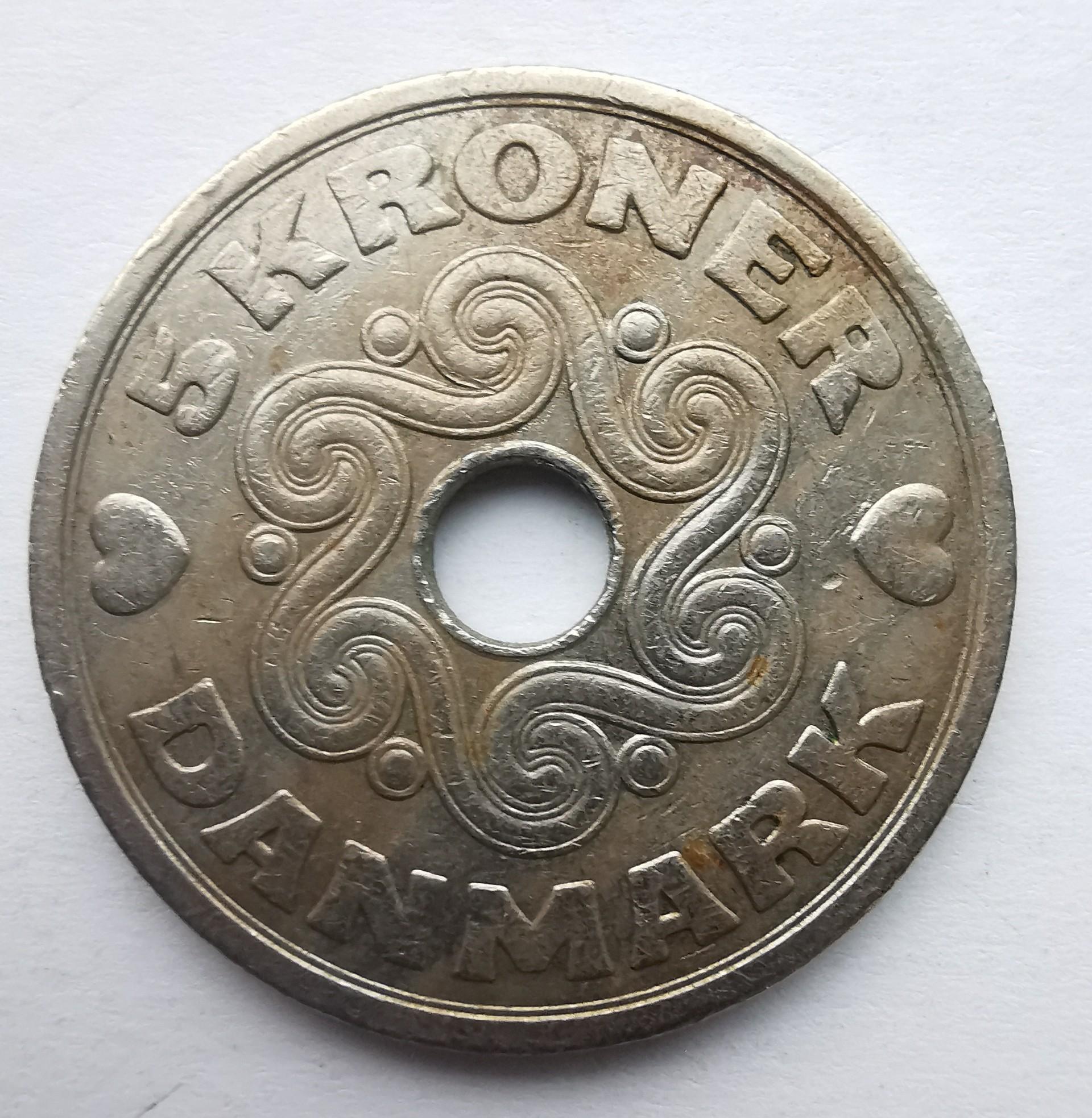 Danija 5 kronos 1990