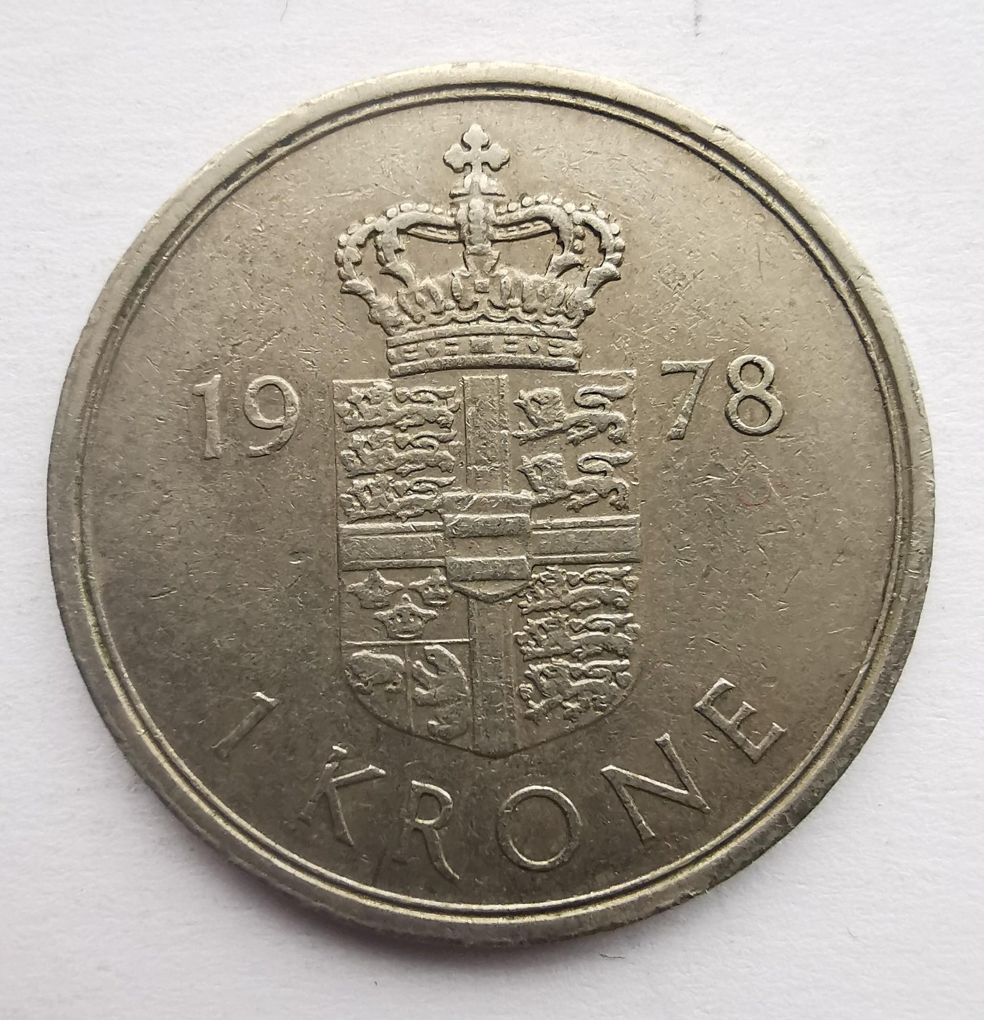 Danija 1 krona 1978