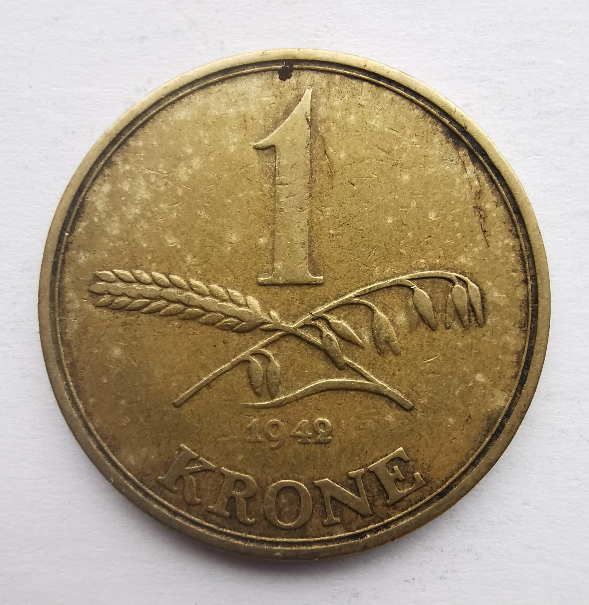 Danija 1 krona 1942